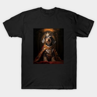 Distinguished Wire Haired Dachshund - Medieval German King T-Shirt
